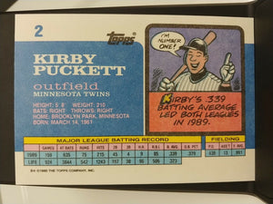 Kirby Puckett 1990 Topps Big Series Oversized Mint Card #2