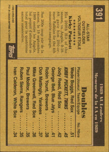 Kirby Puckett 1990 O-Pee-Chee All Star Series Mint Card #391