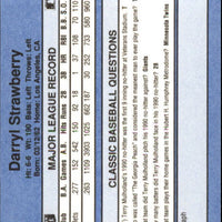 Darryl Strawberry 1991 Classic Update Blue Series Mint Card #T68