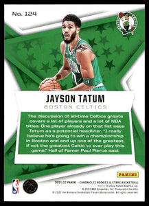 Jayson Tatum 2020 2021 Panini Chronicles Rookies & Stars Series Mint Card #124