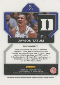 Jayson Tatum 2022 2023 Panini Prizm Draft Picks Series Mint Card #23