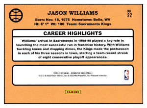 Jason Williams 2022 2023 Panini Donruss Retro Series Mint Card #22