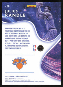 Julius Randle 2021 2022 Donruss Complete Players Series Mint Insert Card #16