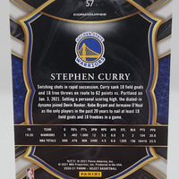 Stephen Curry 2020 2021 Panini Select Concourse Blue Series Mint Card #57