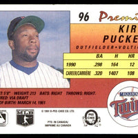 Kirby Puckett 1991 O-Pee-Chee Premier Series Mint Card #96