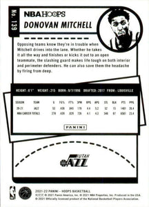 Donovan Mitchell 2021 2022 Hoops Series Mint Insert Card #139