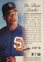 Rickey Henderson 1996 Fleer Ultra On-Base Leader Series Mint Card #4
