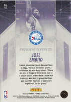Joel Embiid 2022 2023 Panini Hoops Frequent Flyers Series Mint Card #10
