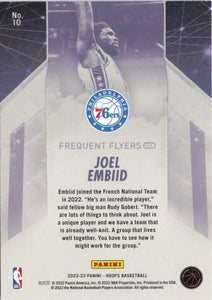 Joel Embiid 2022 2023 Panini Hoops Frequent Flyers Series Mint Card #10