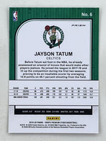 Jayson Tatum 2019 2020 Panini NBA Hoops Premium Stock Series Mint Card #6
