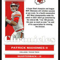 Patrick Mahomes II 2021 Panini Chronicles PINK Series Mint Card #54