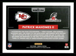 Patrick Mahomes II 2020 Panini Donruss Road to the Super Bowl Series Card #RSBCC-PM