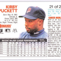 Kirby Puckett 1992 Donruss McDonald's Canada MVP Series Mint Card #21