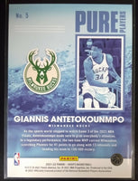 Giannis Antetokounmpo 2021 2022 Panini Hoops Pure Players Series Mint Card #5
