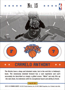 Carmelo Anthony 2013 2014 Panini Hoops Above the Rim Series Mint Card #15