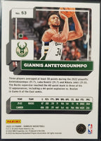 Giannis Antetokounmpo 2022 2023 Panini Donruss Green Laser Holo Series Mint Card #53
