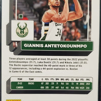 Giannis Antetokounmpo 2022 2023 Panini Donruss Green Laser Holo Series Mint Card #53