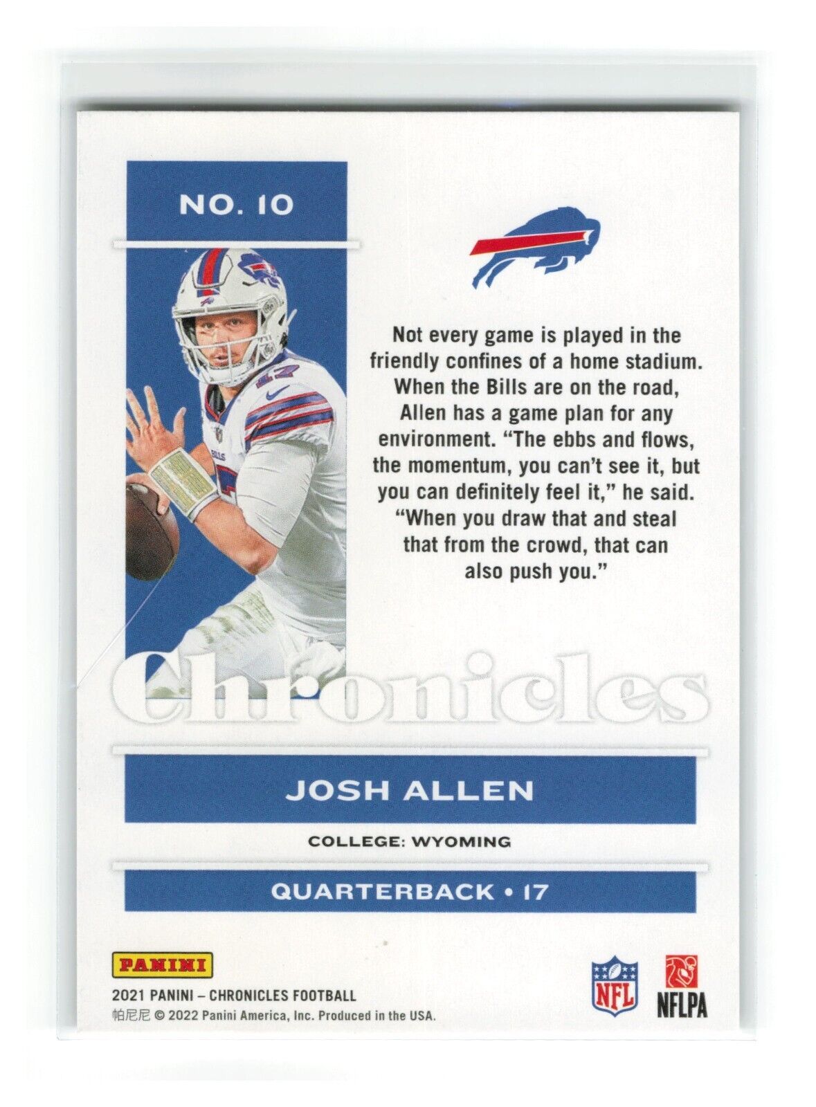 Josh Allen 2021 Panini Chronicles Series Mint Card #10