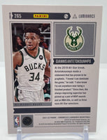 Giannis Antetokounmpo 2021 2022 Panini Chronicles Luminance Pink Parallel Series Mint Card #265
