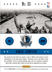 Vince Carter 2013 2014 Panini Hoops Above the Rim Series Mint Card #25