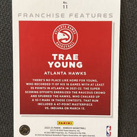 Trae Young 2022 2023 Panini Donruss Franchise Features Series Mint Card #11