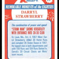Darryl Strawberry 1988 Topps Kmart Memorable Moments Series Mint Card #29