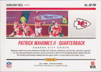 Patrick Mahomes II 2021 Panini Prestige Highlight Reel Series Mint Card #HR-PM
