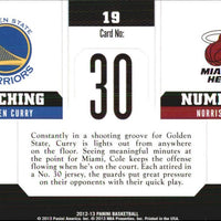 Stephen Curry 2012 2013 Panini Matching Numbers Series Mint Card 19