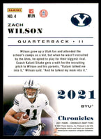 Zach Wilson 2021 Panini Chronicles Draft Picks BRONZE Parallel Series Mint ROOKIE Card #4
