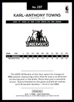 Karl-Anthony Towns 2016 2017 Hoops Series Mint Card #137
