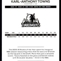 Karl-Anthony Towns 2016 2017 Hoops Series Mint Card #137