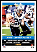 Christian McCaffrey 2021 Panini NFL Sticker Series Mint Card #24
