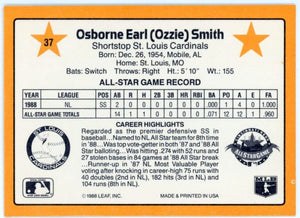 Ozzie Smith 1989 Donruss All-Stars Series Mint Card #37