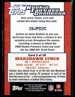 Marshawn Lynch 2007 Topps Rookie Fantasy Challenge Series Mint Card #3
