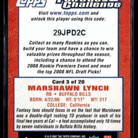 Marshawn Lynch 2007 Topps Rookie Fantasy Challenge Series Mint Card #3