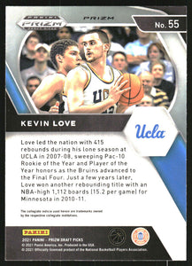 Kevin Love  2021-22 Panini Prizm Draft Picks Red White Blue Prizm Series Mint Card #55