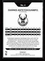 Giannis Antetokounmpo 2018 2019 NBA Hoops Series Mint Card #4
