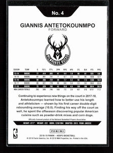 Giannis Antetokounmpo 2018 2019 NBA Hoops Series Mint Card #4