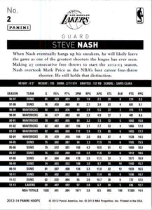 Steve Nash 2013 2014 Hoops Series Mint Card #2