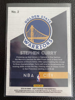 Stephen Curry 2019 2020 Panini Hoops Premium Stock NBA City Silver Series Mint Card #2
