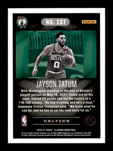 Jayson Tatum 2020 2021 Panini Illusions Series Mint Card #137