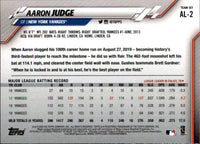 Aaron Judge 2020 Topps Limited Edition Card #AL-2 Found Exclusively in the All-Star Team Set
