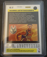 Giannis Antetokounmpo 2020 2021 Panini Flux Silver Laser Series Mint Card #97
