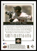 Tim Lincecum 2008 Upper Deck Masterpieces Series Mint Card #80
