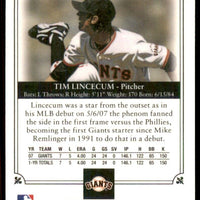 Tim Lincecum 2008 Upper Deck Masterpieces Series Mint Card #80