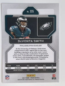 Devonta Smith 2021 Panini Prizm Series Mint Rookie Card #335