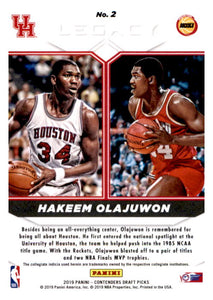 Hakeem Olajuwon 2019 2020 Panini Contenders Draft Picks Legacy Series Mint Card #2