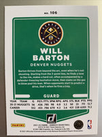 Will Barton 2021 2022 Panini Donruss Green and Yellow Laser Series Mint Card #106
