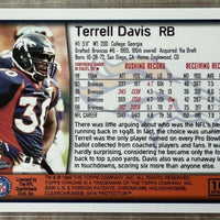 Terrell Davis 1999 Topps Chrome Refractor Series Mint Card #100