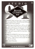 Roger Clemens 1991 Leaf Studio Series Mint Card #14
